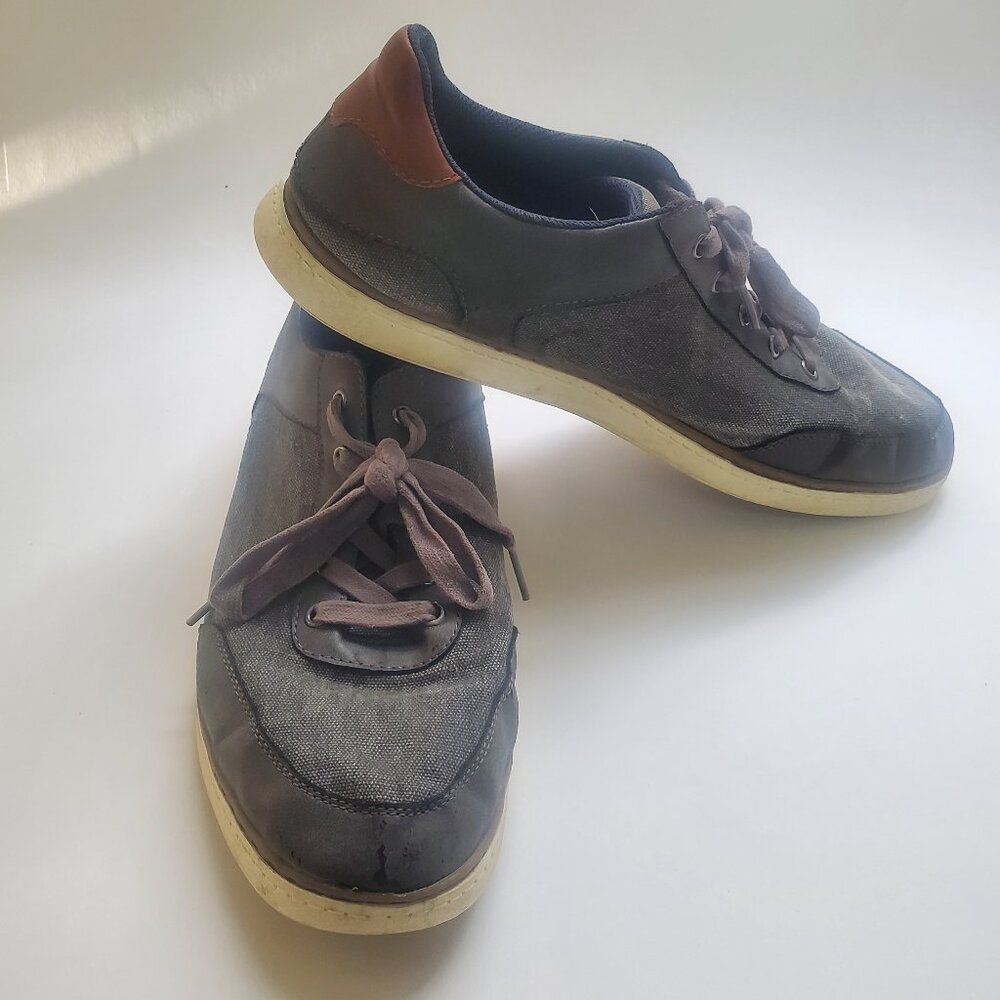CREVO Brennon Grey Canvas Sneakers | Men’s 11.5